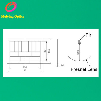 HDPE Material Pir Sensor Fresnel Lens 7703-1,Infrared Fresnel Lens For Human Body Infrared Detection