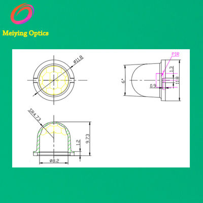 HDPE Material Pir Fresnel Lens,Infrared Pir Sensor For Human Body Infrared Detection Model 011050