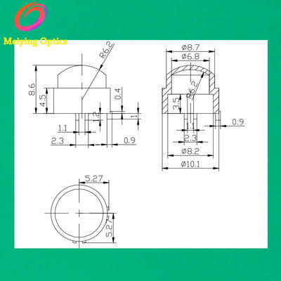 HDPE Material Dome Fresnel Lens,Pir Sensor Fresnel Lens ,Plastic Lens Model 8120-2 For Human Body Infrared Detection