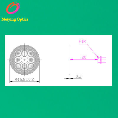 HDPE Material Round Shape Pir Sensor Fresnel Lens ,Plastic Lens Model 1620 For Infrared Thermometer