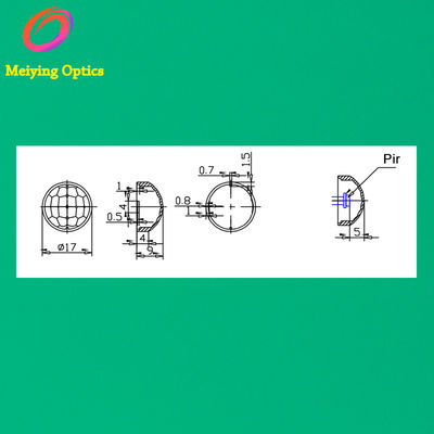 HDPE Material White And Black Pir Fresnel Lens,Dome Fresnel Lens ,Injection Mold Pir Lens For Detection Model 7709-2