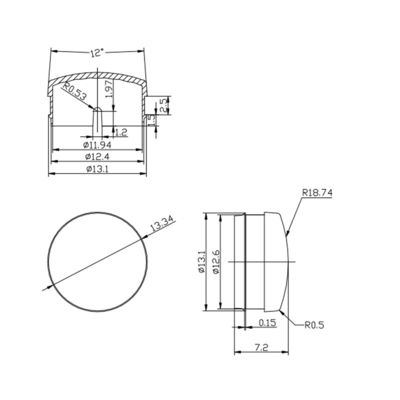 HDPE Material Pir Sensor Fresnel Lens.Dome Fresnel Lens ,Injection Mold Pir Lens For Human Detect System Model 8120-1