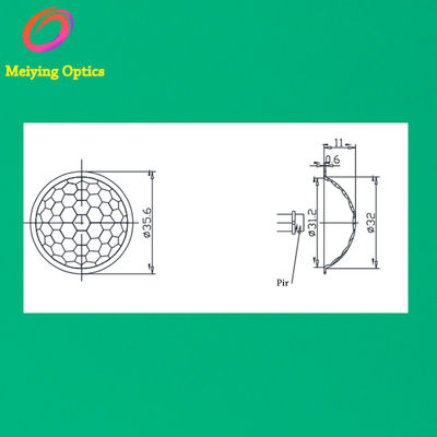 Pir Sensor Fresnel Lens ,HDPE Fresnel Lens,Infrared Plastic Fresnel Lens Model 8603-4A