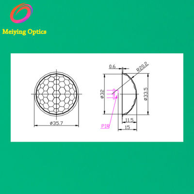 Dome fresnel lens,Infrared lens,lentille de fresnel pir for ceiling light Model 8605-2B