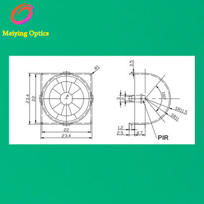 HDPE Material Pir Fresnel Lens ,Dome Fresnel Lens ,Hdpe Fresnel Lens For Human Body Infrared Detection Model 023100