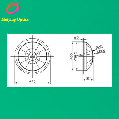 HDPE Material Pir Fresnel Lens,Dome Fresnel Lens,Infrared Fresnel Lens For Ceiling Light Model 8605-1