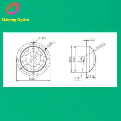 HDPE Material Pir Fresnel Lens ,Injection Mold Pir Lens,Lentille De Fresnel Pir Model 8605-3