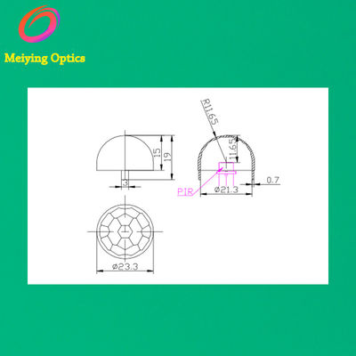 Pir Fresnel Lens,Infrared Lens, Injection Mold Pir Lens For Human Body Infrared Detection Model NL-02