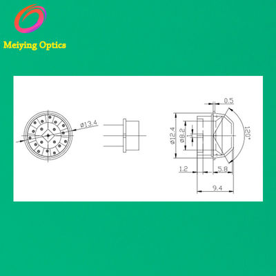 HDPE material pir fresnel lens, dome fresnel lens for ceiling light Model 13120