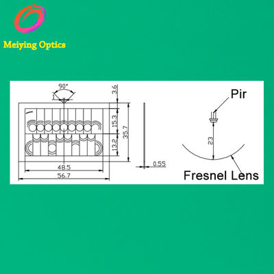 Infrared lens,fresnel lens plastic,infrared pir sensor,hdpe infrared lens Model 7704-3