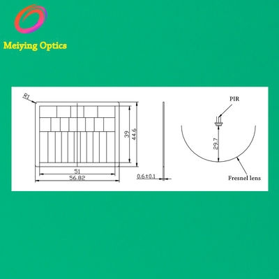 Fresnel Lens For Infrared Motion Detector,Pir Sensor Fresnel Lens, Fresnel Lens For Human Detect System Model 7708-1