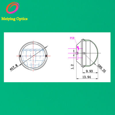 HDPE Material Infrared Lens ,Pir Fresnel Lens ,Plastic Lens,Dome Fresnel Lens Model 7709-12