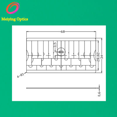 HDPE Material Pir Sensor Fresnel Lens 3468,Infrared Fresnel Lens For Human Body Infrared Detection