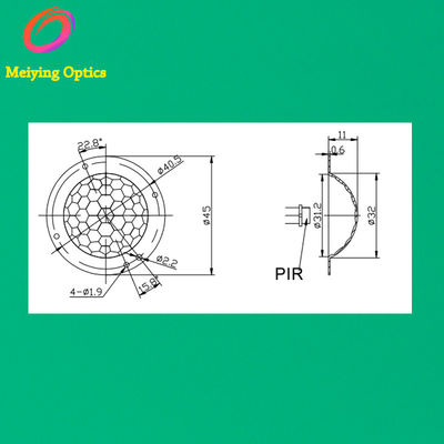 Dome Fresnel Lens,Infrared Lens,Spheric Fresnel Lens,Infrared Pir Sensor Model 8603-4