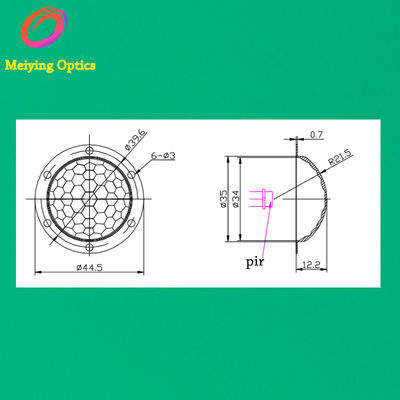 Pir Fresnel Lens,Dome Fresnel Lens ,Lentille De Fresnel Pir For Human Detect System Model 8605-2